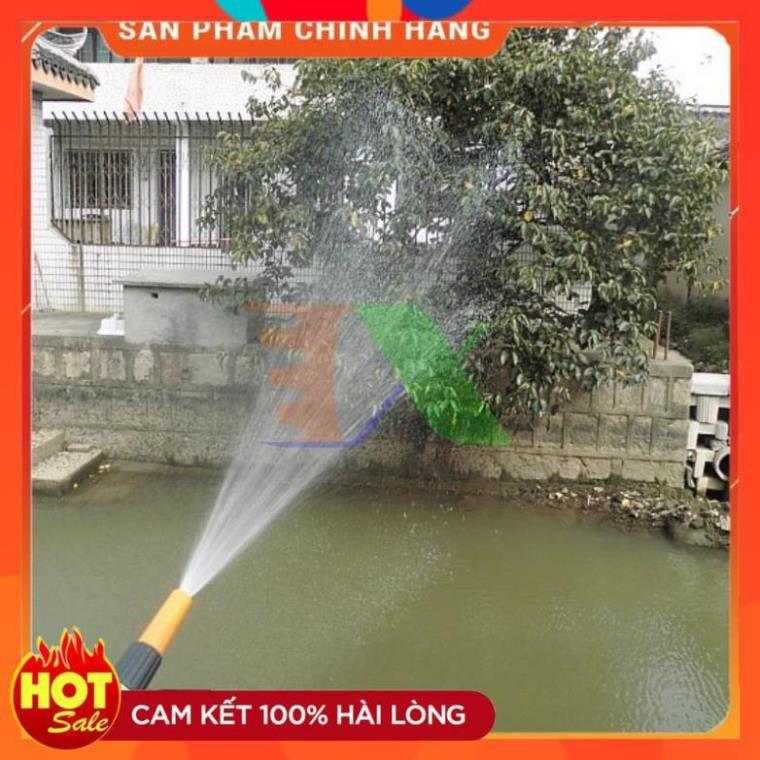 Bộ vòi xịt nước tưới cây, rửa xe VOI-N16.534, Bộ 4 món vòi thẳng + 10m Dây 12/16 mm