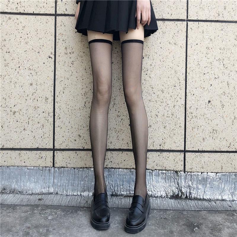 Tất, vớ mỏng ngang bắp, dưới gối, ngang đùi (30cm-42cm-52cm) thoáng mát dành cho mùa hè, thu cosplay Gợi Cảm Cho Nữ Có ảnh thật women - 42cm (dưới gối)