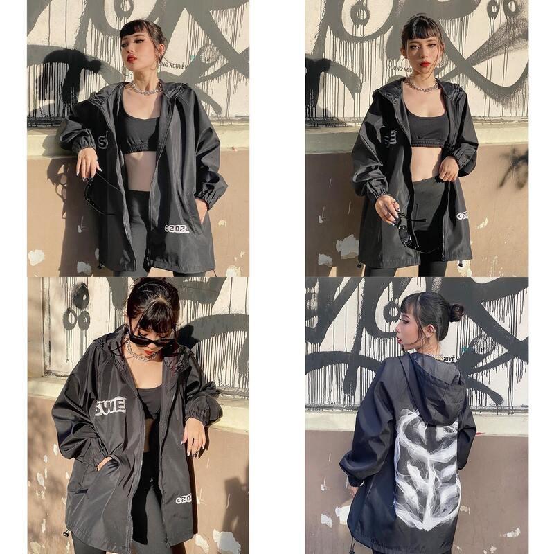Áo Khoác Dù THIFU FASHION 2 Lớp In LOGO Xương Khói Phong Cách Chống Nắng Tránh Mưa Cho Nam Và Nữ