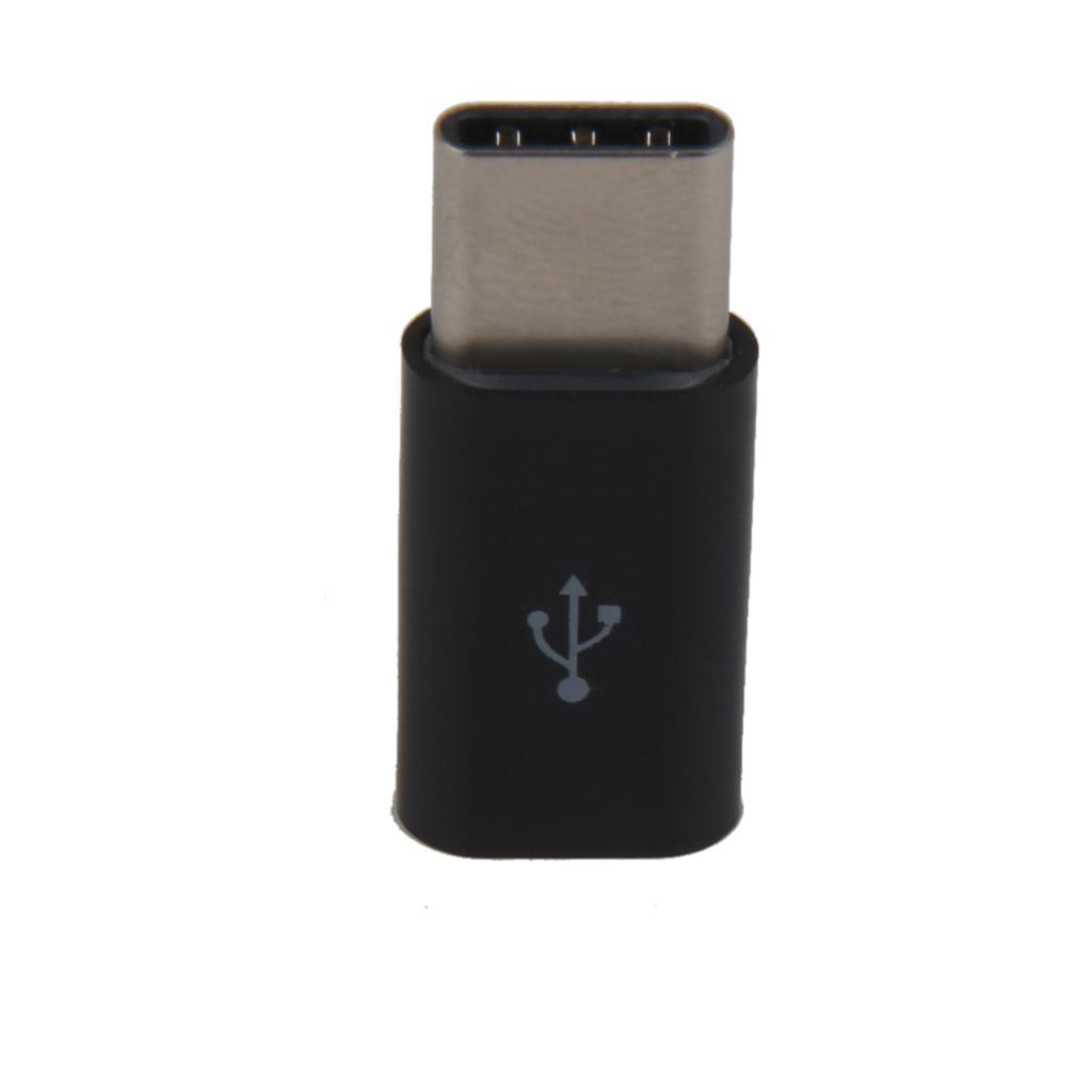 2x Premium USB 3.1 Type-C Male to Micro USB Female Data Converter Adapter Black