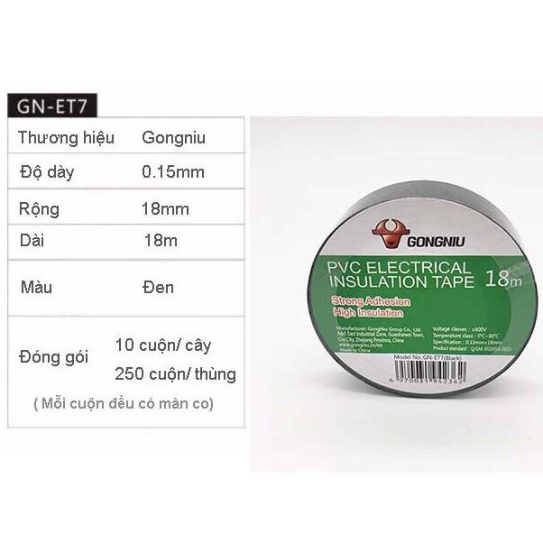 Băng Keo Điện GN-ET7 Dày 0,15mm Băng Keo Chống Cháy