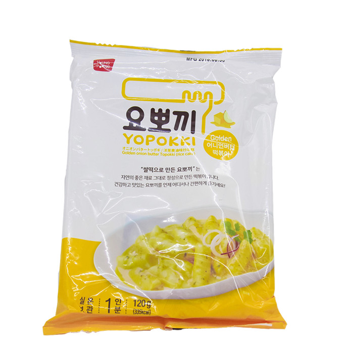 Bánh gạo Hàn Quốc YOPOKKI xốt Bơ hành gói 120g