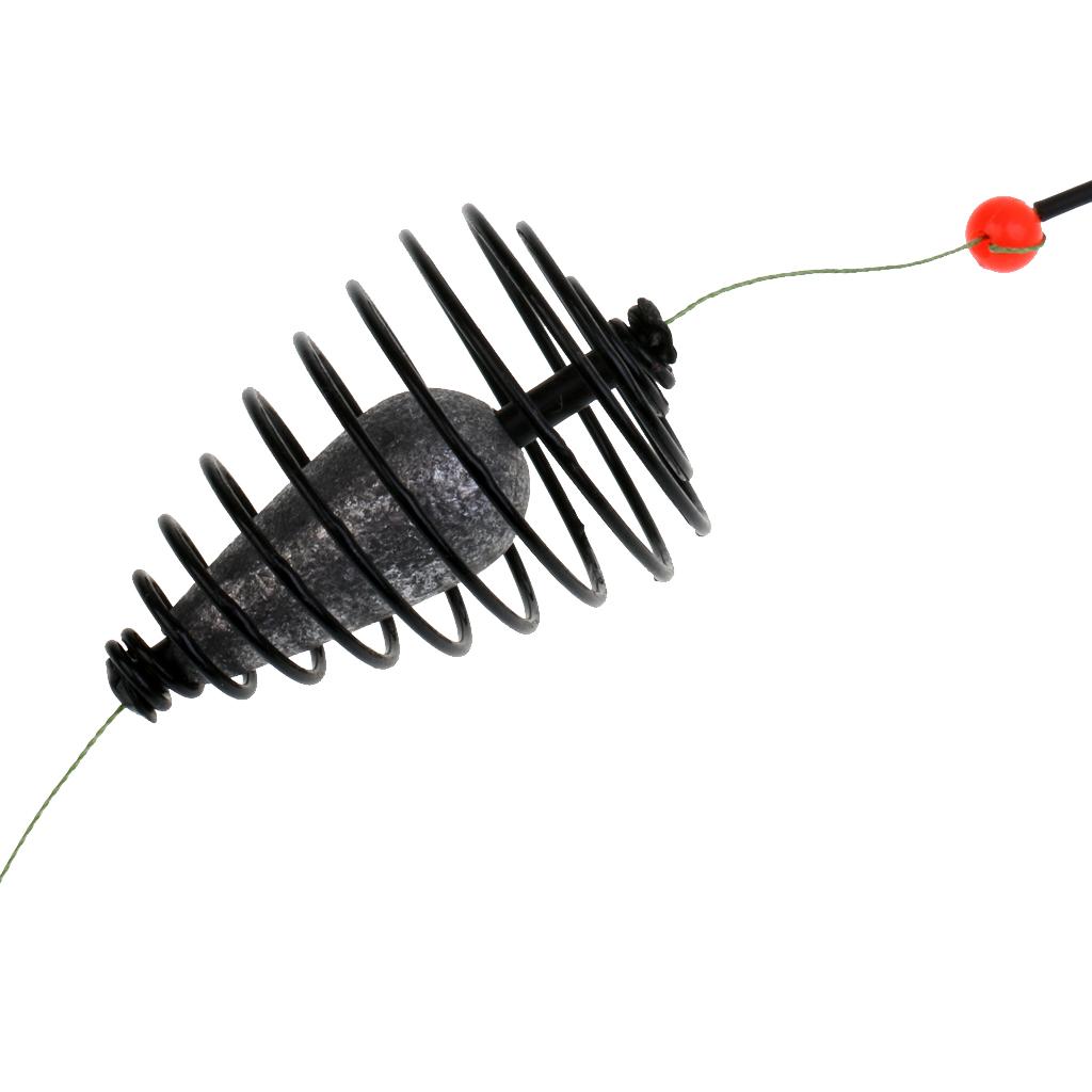 Fishing Feeder Cage Carp Fishing Lures Cage With Hooks and Lead Sinker