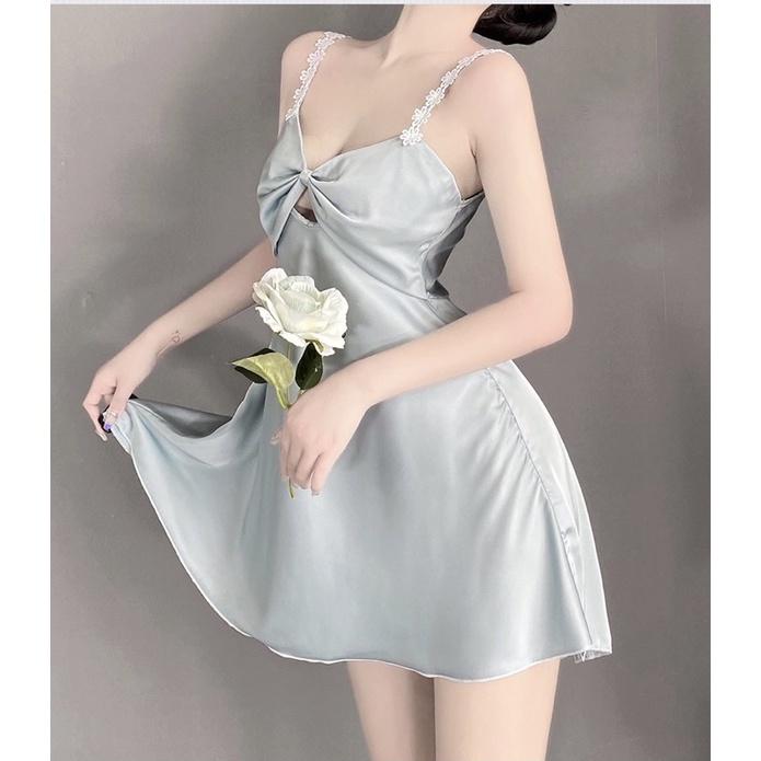 LL2556 - Váy Ngủ Baby Thắt Nơ Gợi Cảm Cho Nữ