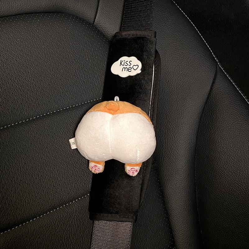 1PC Hoạt Hình Dễ Thương Dây An Toàn Xe Hơi Bao Da Dây Đeo Vai Dây Đệm Trẻ Em Trẻ Em Dây An Toàn Vai Tự Động Cổ Hỗ Trợ