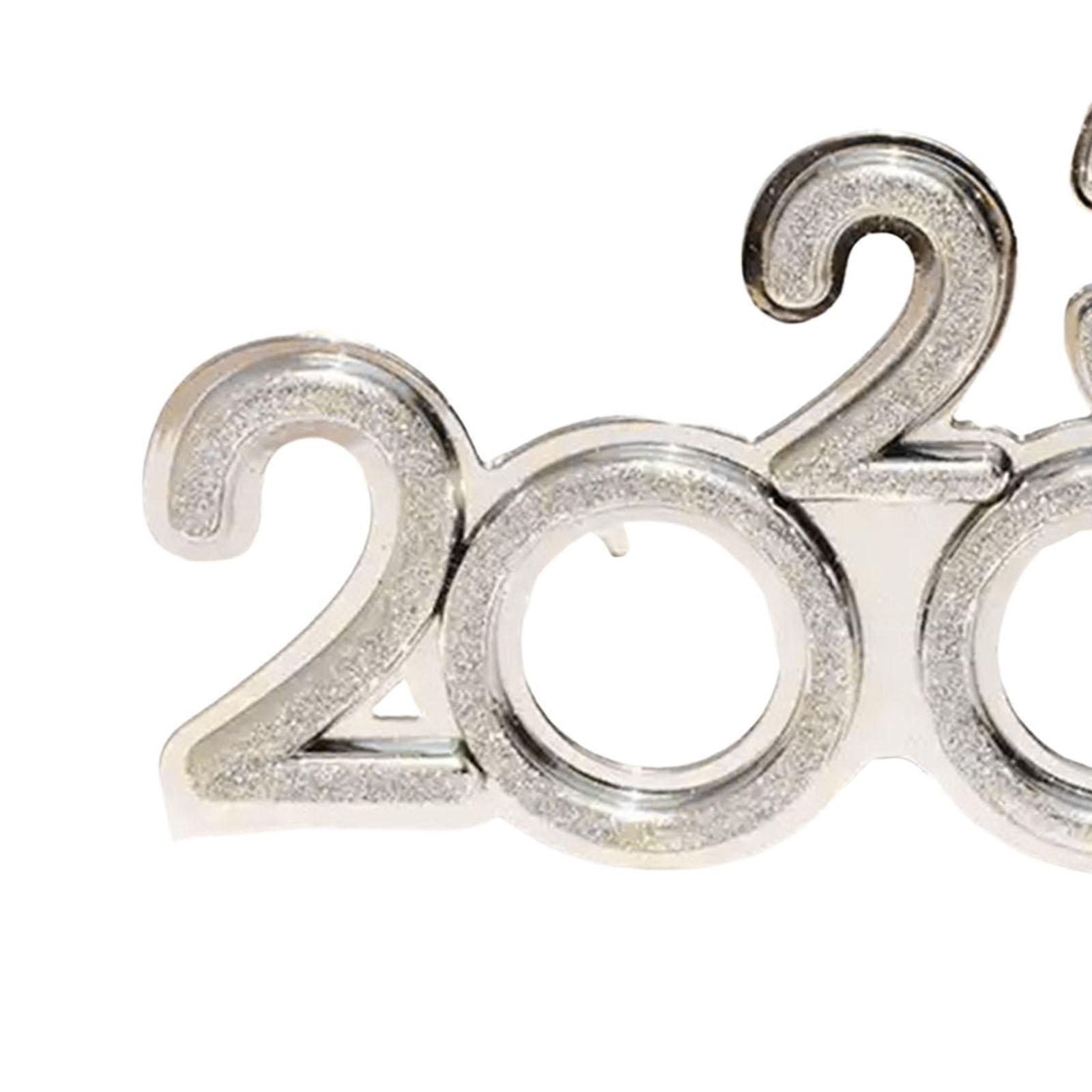 2 Pieces New Years Glasses, 2023 Eyeglasses Frame ,Happy New Year Party Favors Supplies ,Photo Prop Decorations for Children's