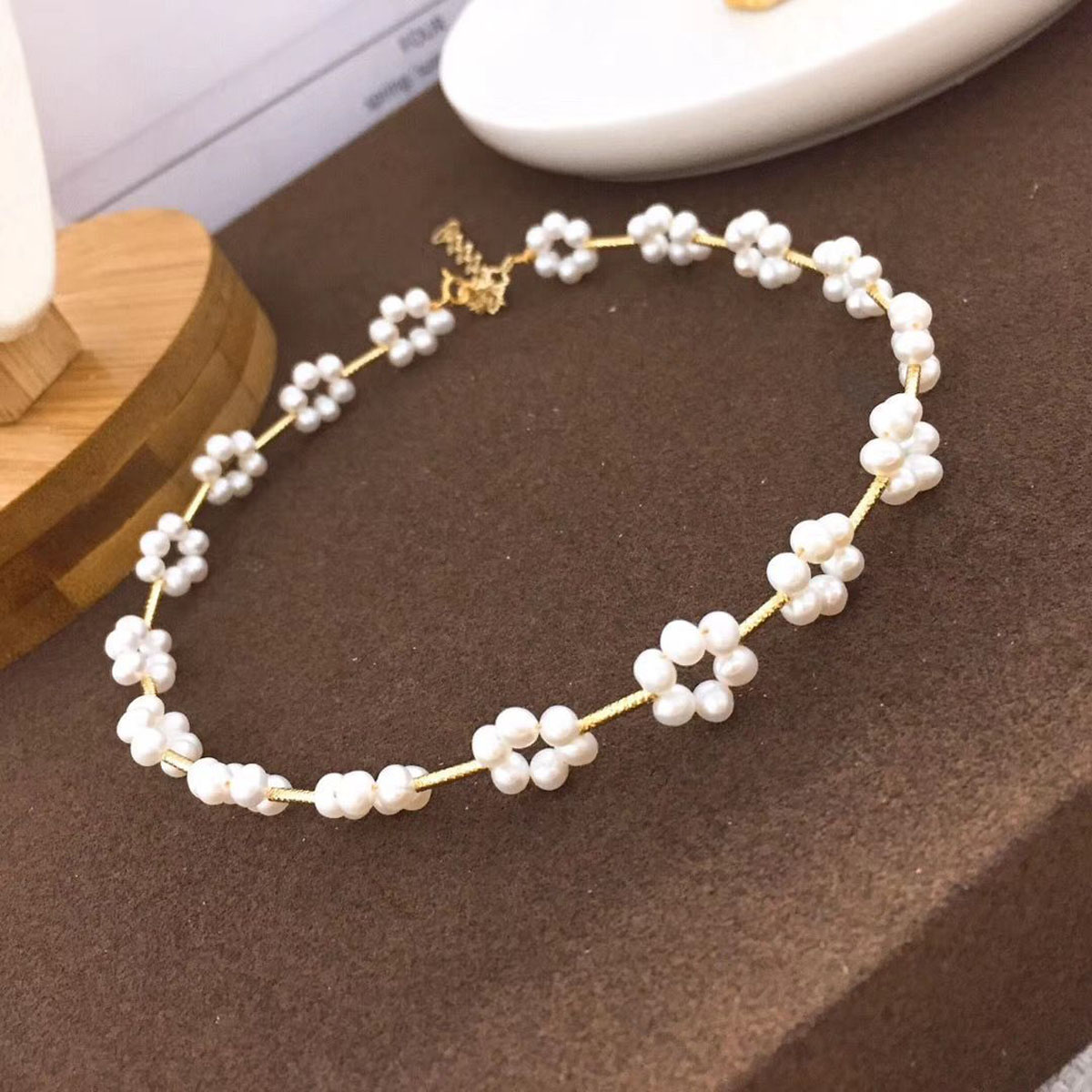 Chuỗi Vòng Cổ Ngọc Trai Tự Nhiên Cao Cấp - Chuỗi Kết Chùm Hoa - Trang Sức Cô Tấm - SEVENLOVE PERL - COTAM1405 + Tặng kèm bông tai nụ bạc 8ly