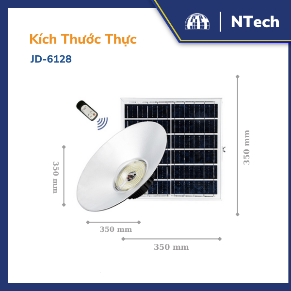 Đèn năng lượng mặt trời UFO trong nhà JD-6128 công suất 100W