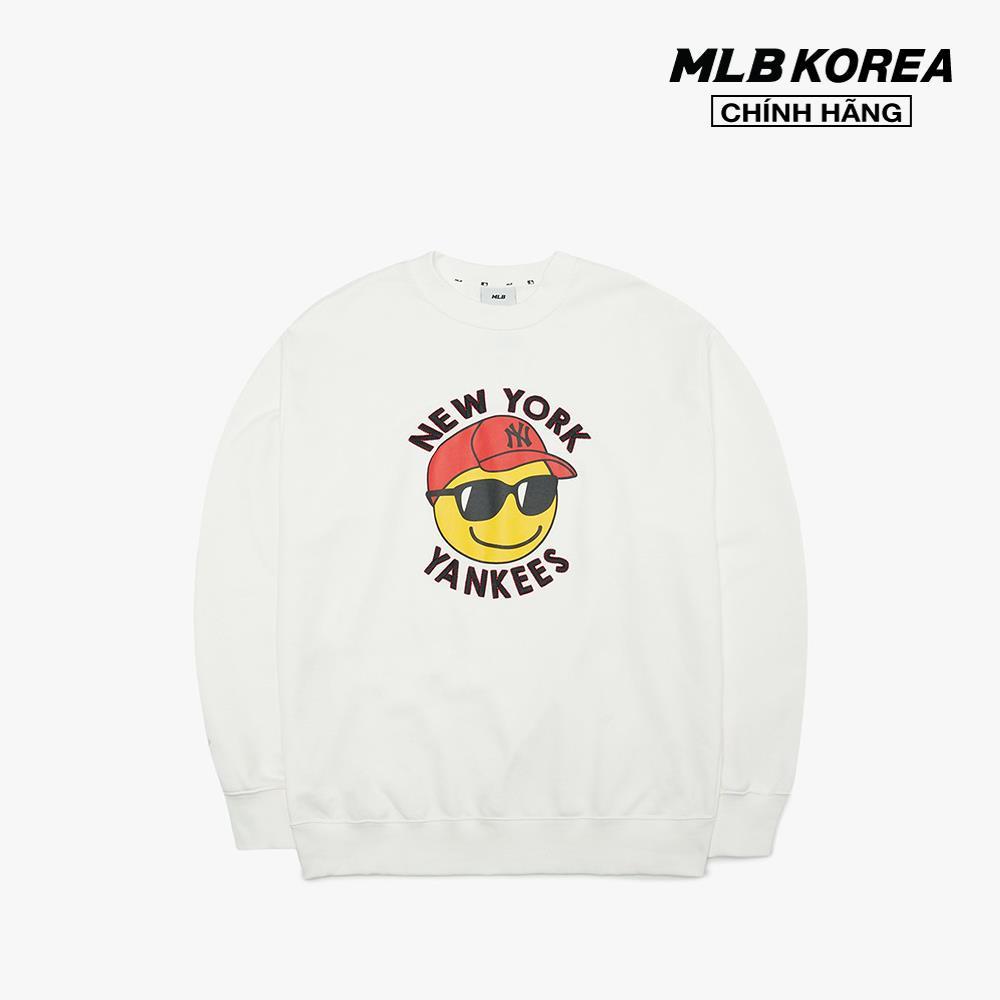 MLB - Áo sweatshirt tay dài phom suông Smile Overfit 3AMTN0424-50IVS