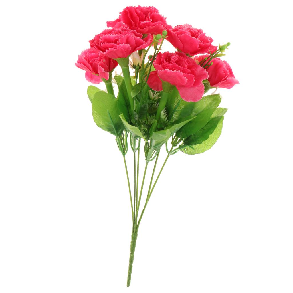 Carnation Bunch Artificial Silk Flower Bouquet Plant Home Decor