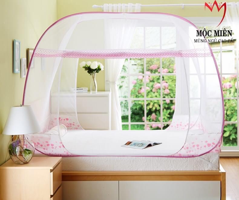 Màn chụp , Mùng chụp cao cấp Mộc Miên đỉnh rộng  - 1,6mx2m ( Hà Nội