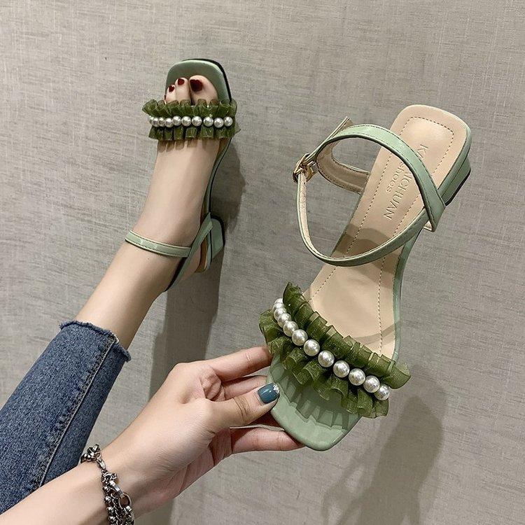 Giày Cao Gót Mũi Vuông Thời Trang Cho Nữ
