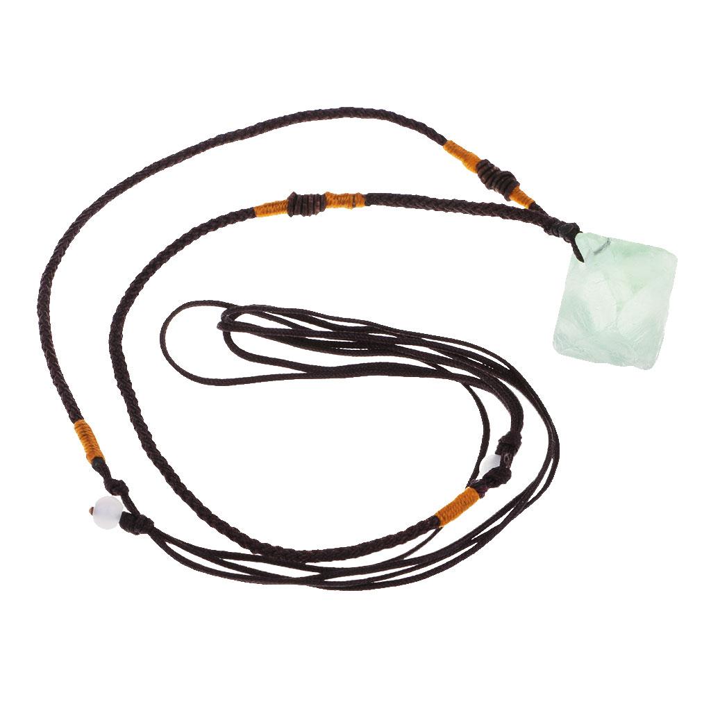 Green Fluorite Octahedron Feng Shui Reiki Gemstone Pendants for DIY Necklace