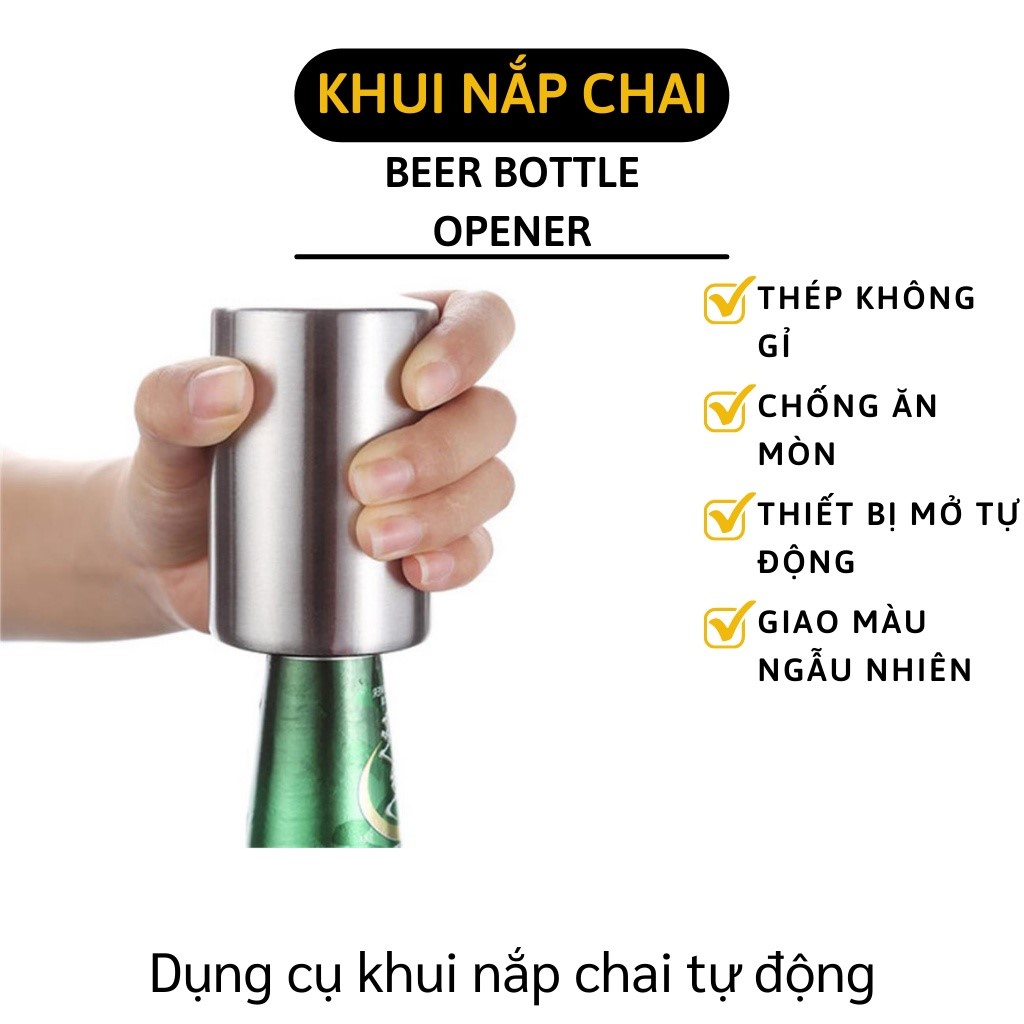 Dụng Cụ Khui Nắp Chai Bia , Nước Ngọt Từ Tính Chất Liệu Thép Không Gỉ PaKaSa - Hàng Chính Hãng