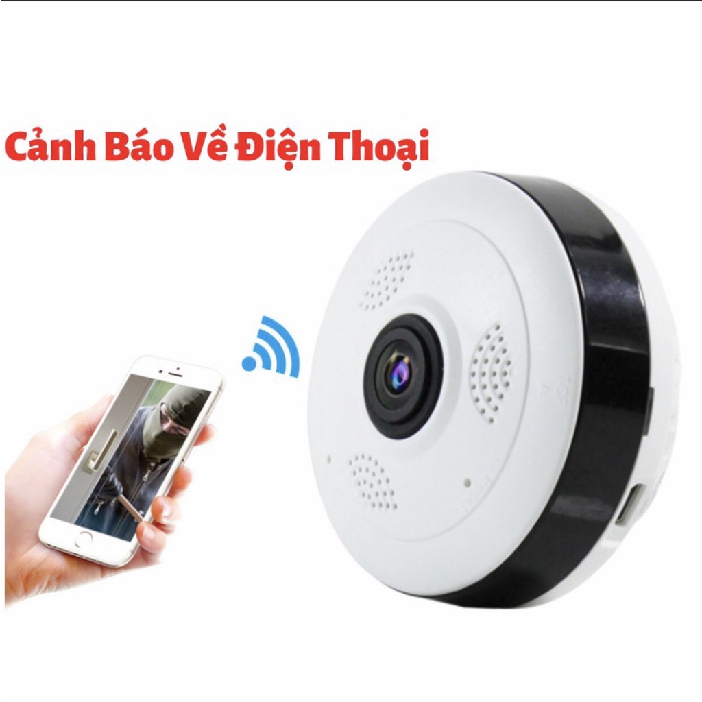 Camera Wifi Góc Rộng V380 Pro Toàn Cảnh Full Hd Gắn Trần Nhà Đàm Thoại Hai Chiều, Cảnh Báo Trộm Quan Sát Rõ Nét Ngày Và Đêm