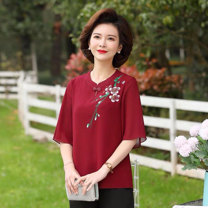 ️CÓ BIG SIZE️ÁO TRUNG NIÊN NỮ QUÝ PHÁI CHO CÁC BÀ CÁC MẸ ĐI TIỆC, ÁO SƠ MI TRUNG NIÊN CÁCH ĐIỆU U50 - U6- U70...
