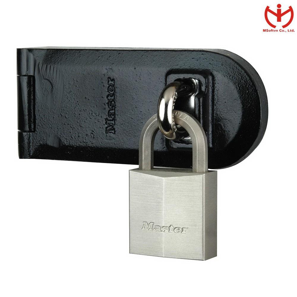 Ổ khóa chống nước Master Lock 1145 PEURD thân đồng mạ Nickel rộng 40mm càng bát giác