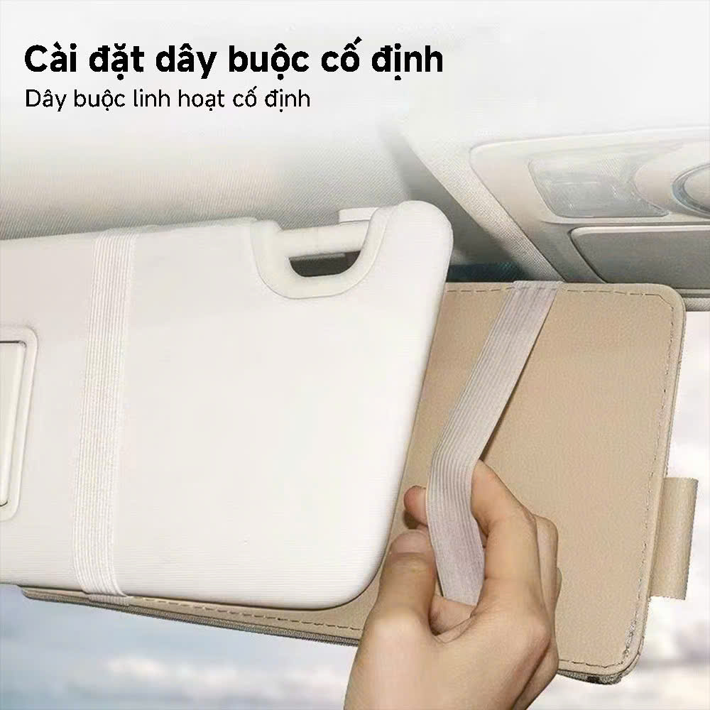 Bán Chạy! Túi Treo Che Nắng Ô Tô Đa Năng – Giữ Giấy Tờ, Kính Mắt Gọn Gàng, Sang Trọng Cao Cấp