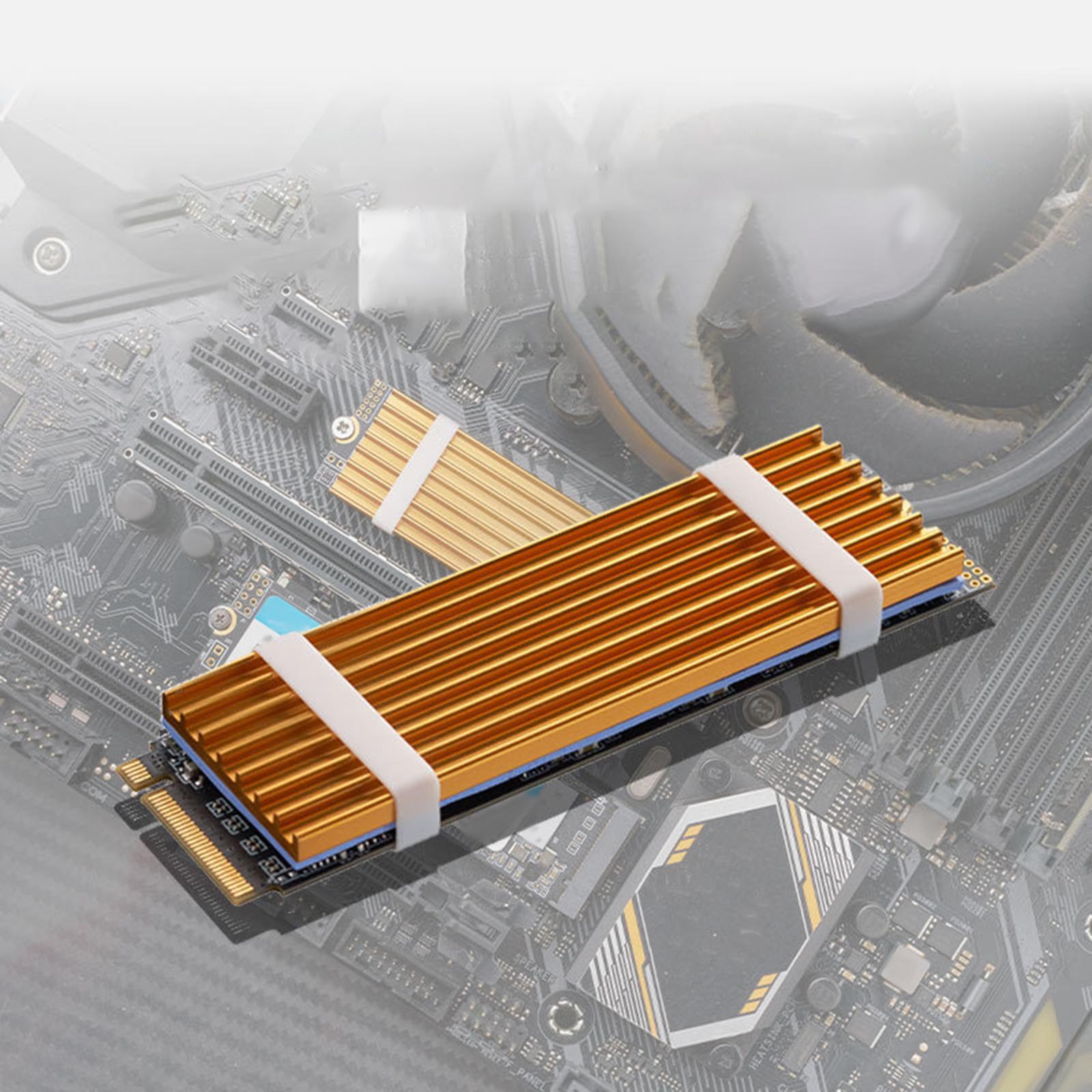 M.2 SSD Heatsink with Silicone Thermal Pad, for 2280 M.2 SSD, Durable and Easy to Install