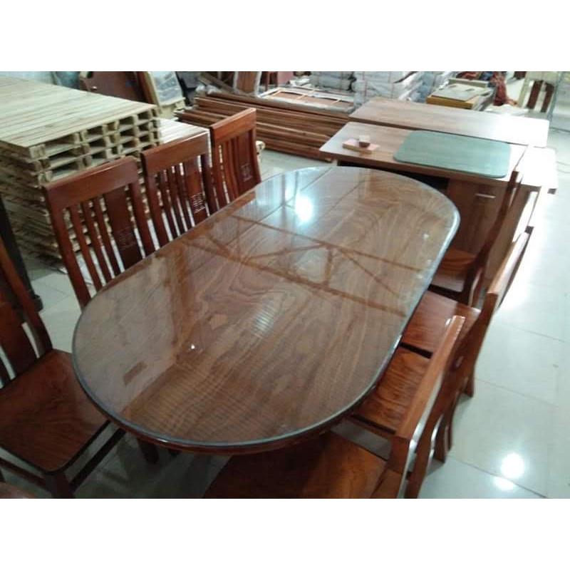 Bàn ăn bầu dục 6 ghế