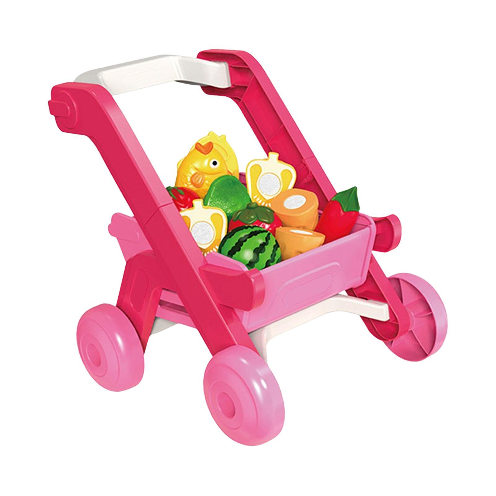 Shopping Trolley Cart kids Shopping Cart Toy Pretend Play Gifts