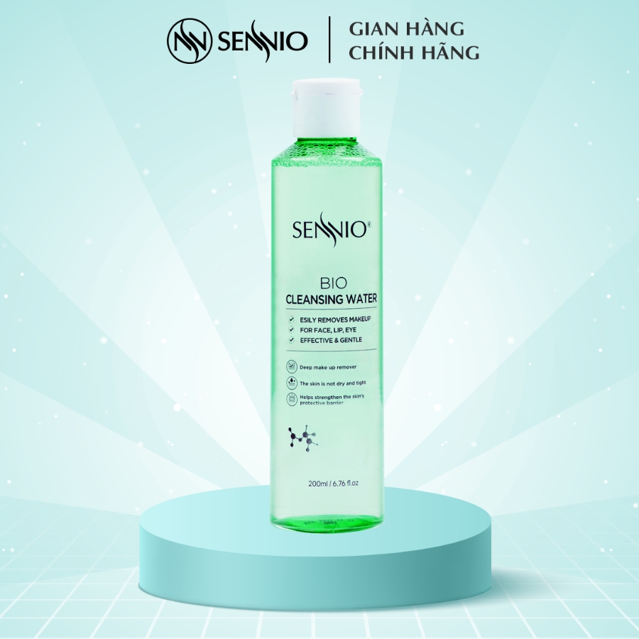 Nước tẩy trang không cồn Sennio Cleansing Water làm sạch sâu phù hợp với mọi làm da 200ml SNO 836