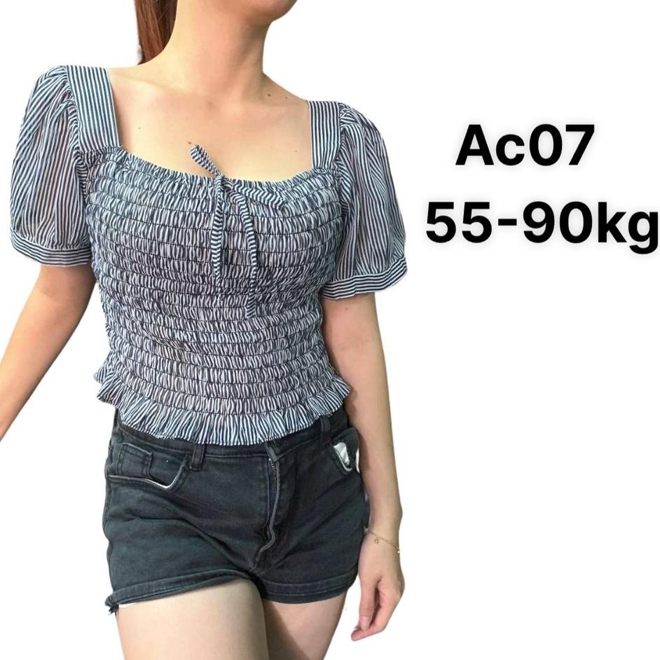 Áo croptop bigsize nữ 55-90kg,áo kiểu croptop bigsize tay ngắn AC07