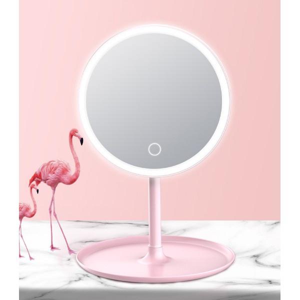 Gương trang điểm để bàn có đèn led CẢM ỨNG KUTE