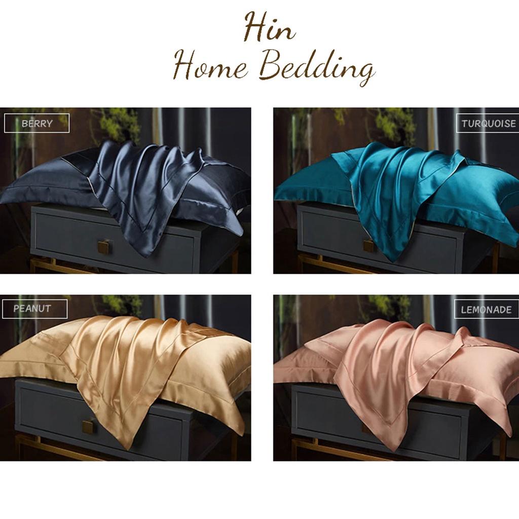 Vỏ Áo Gối Nằm Lụa 50x70cm Hin Home Bedding Mẫu 9