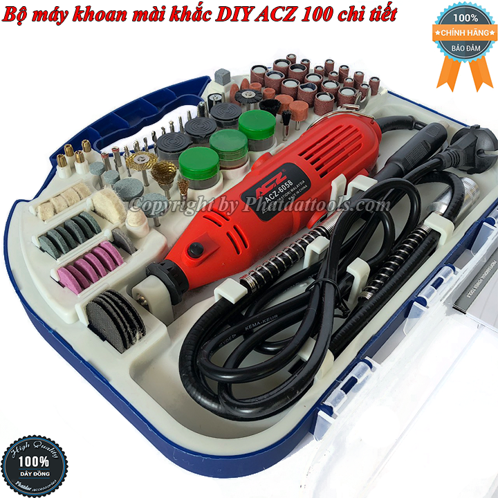 Bộ Máy Mài Khắc Mini ACZ6058 100 Chi Tiết