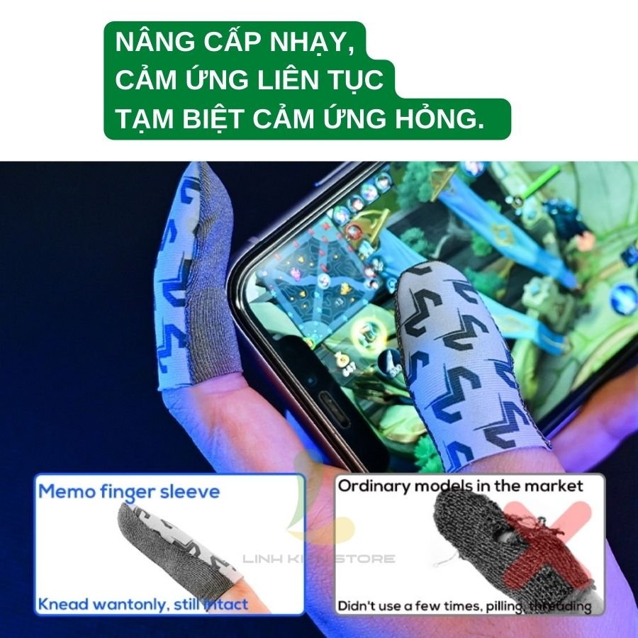 Găng tay cảm ứng Memo FS02 - Găng tay chơi game điện thoại cảm ứng chuyên nghiệp, chống mồ hôi hiệu quả - Hàng nhập khẩu