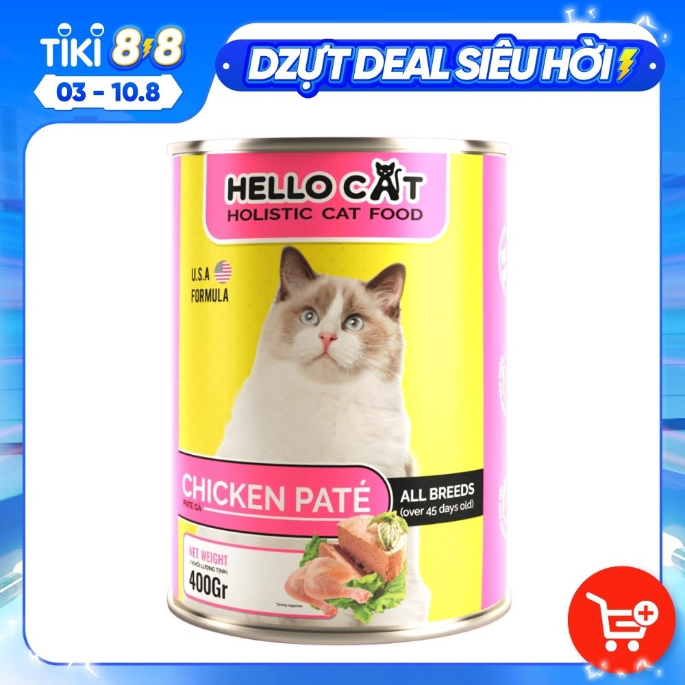 Pate Mèo Vị Gà Bắt Vị Dễ Ăn - Hello Cat Chicken Pate 400G