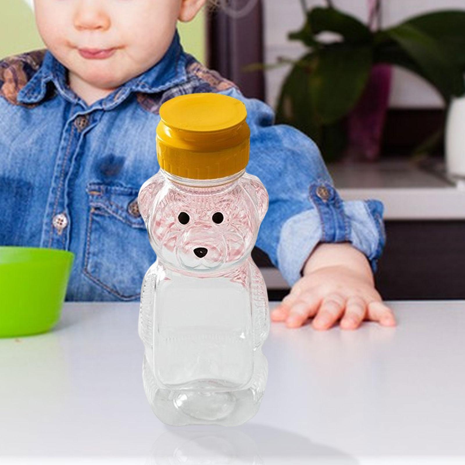 Bear Shape Drinking Bottle Honey Jar with Lid Storing Wedding Decor Oil