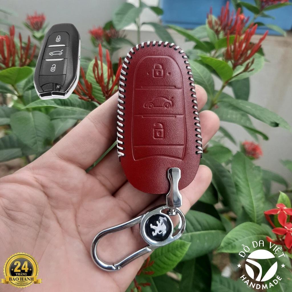 Bao Da Chìa Khóa Peugeot 3008 All New 508, 5008  Da bò 100%