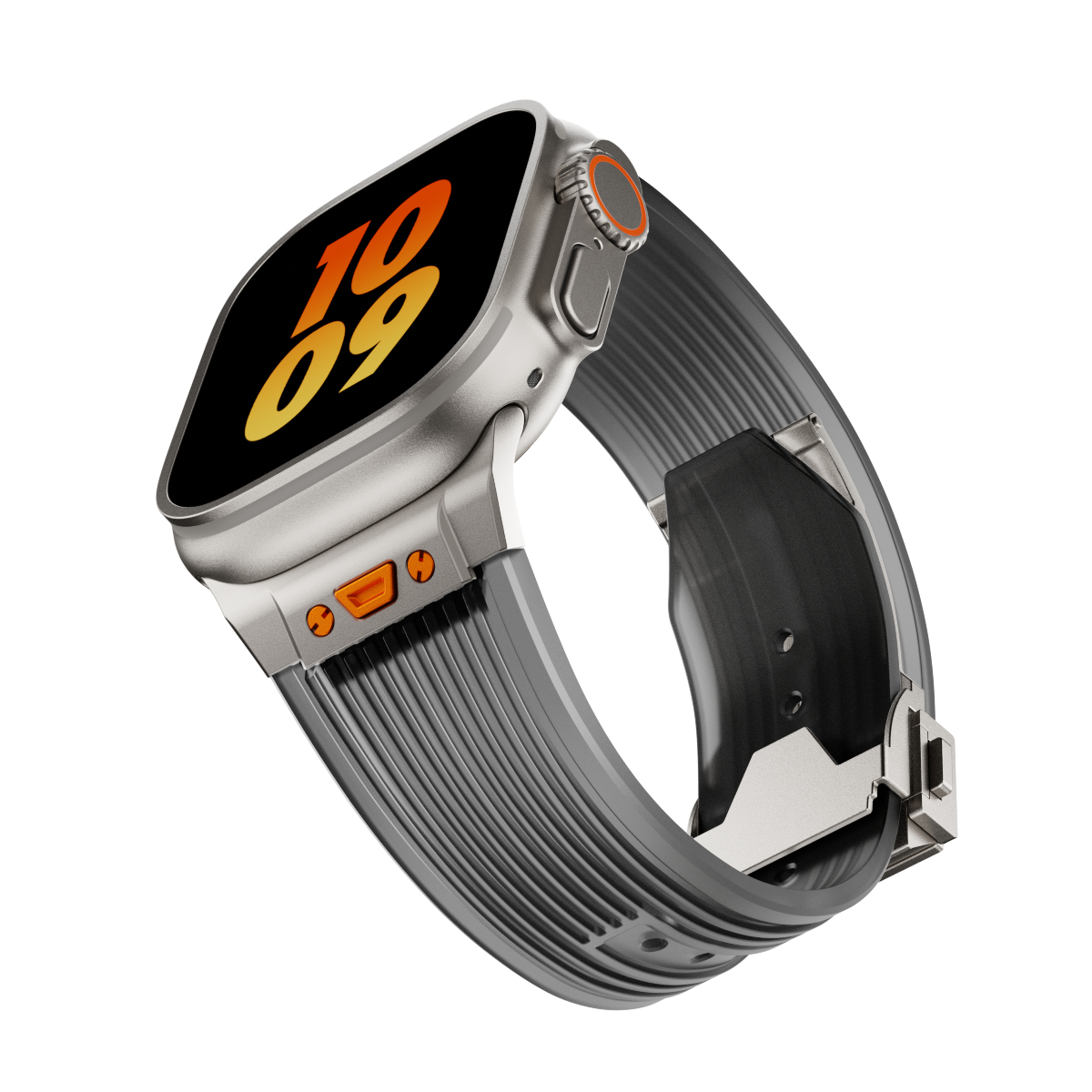 Dây đeo Hublot Style Trong Suốt cho Apple Watch Ultra 1/2/3 &amp; Apple Watch Series 4/5/6/7/8/9/SE/10/11 Size 44/45/46/49mm - Hàng Chính Hãng