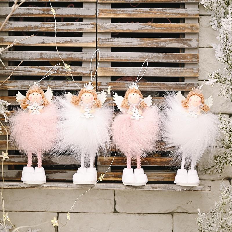Búp bê thiên thần nhồi bông trang trí cây thông giáng sinh/năm mới