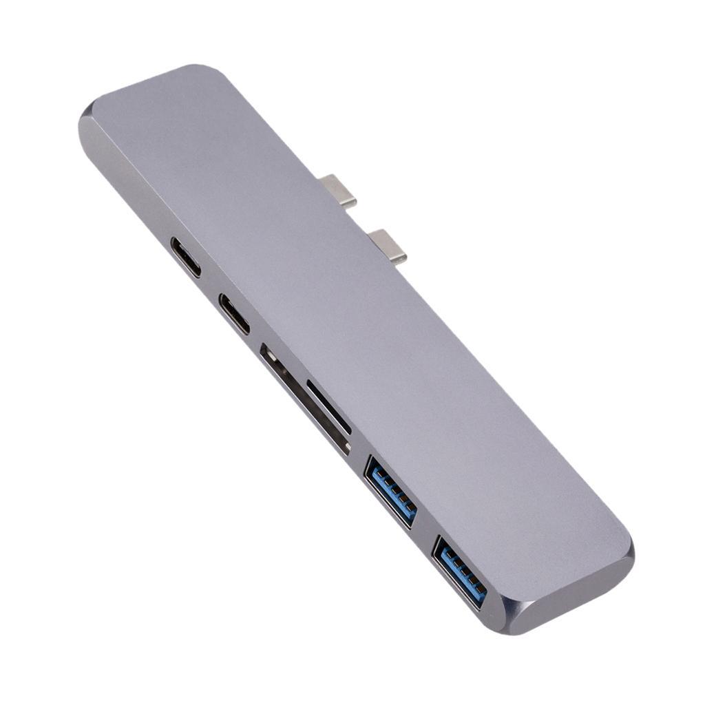7in1 USB Type-C Hub Multiport Card Reader Adapter 4K HDMI For MacBook Pro