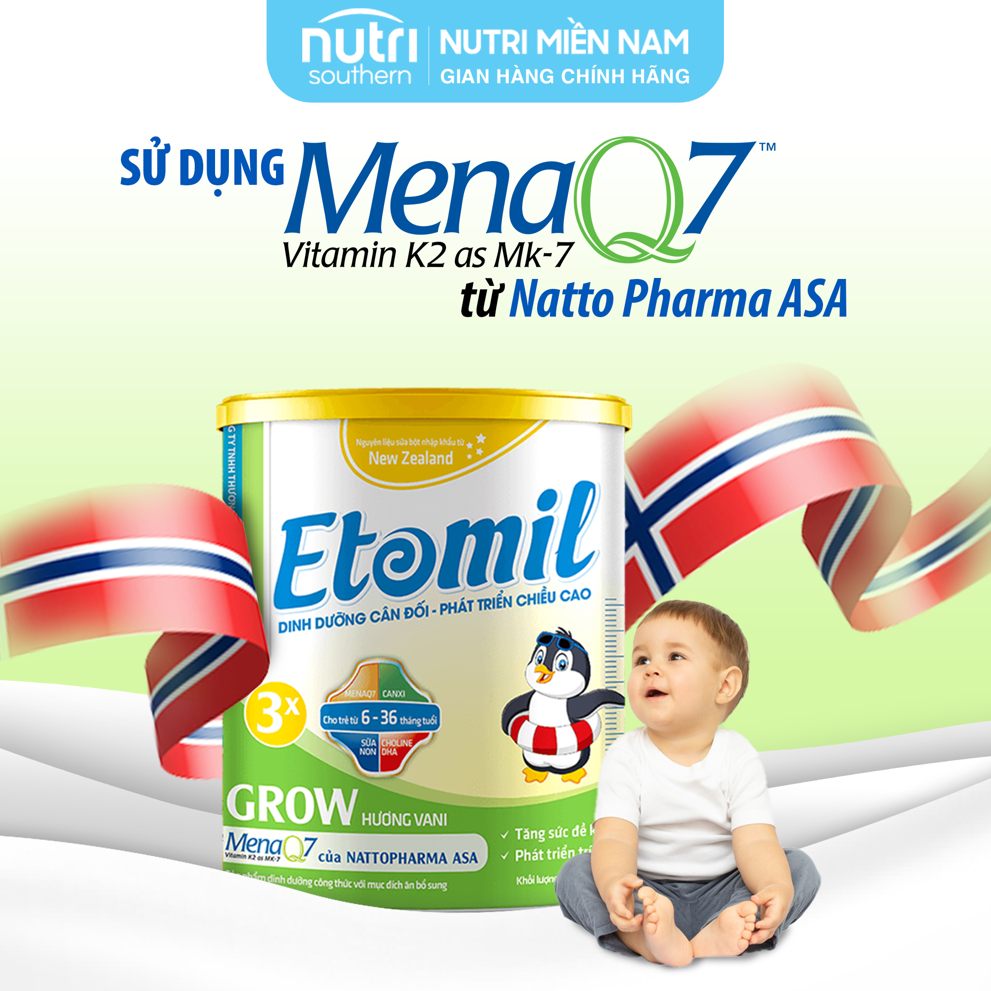 Sữa Etomil 3X Grow hộp 700gram - Giúp bé tăng cường phát triển chiều cao
