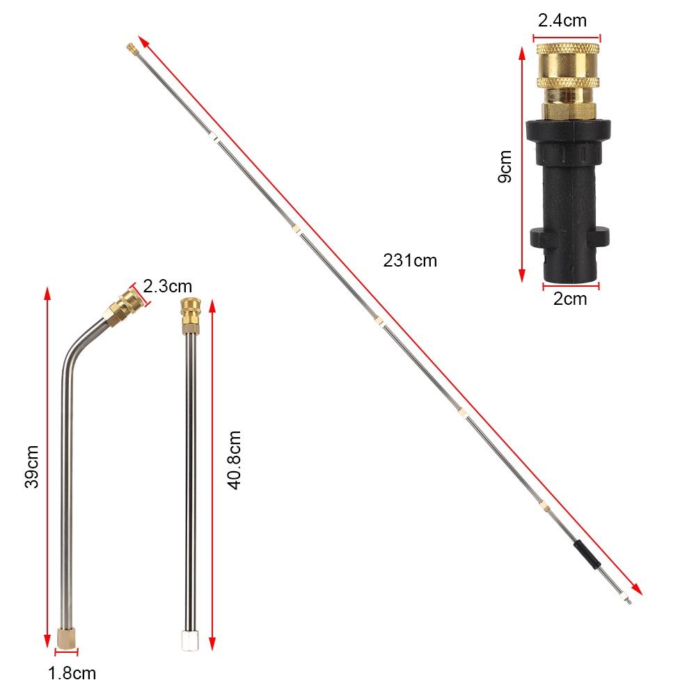 Bộ 5 vòi phun nước rửa xe hơi bằng kim loại tháo lắp nhanh cho Karcher K Series
