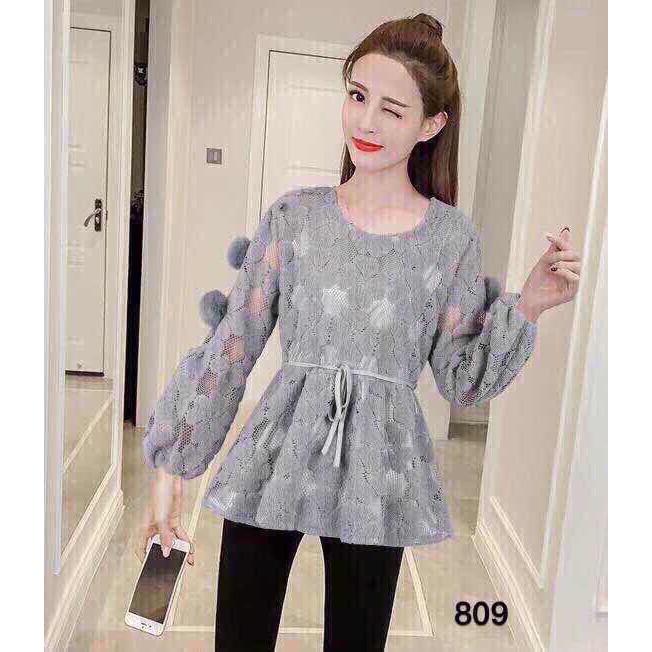 G02. 608. ÁO BABYDOLL QUẢ BÔNG HOA NỔI