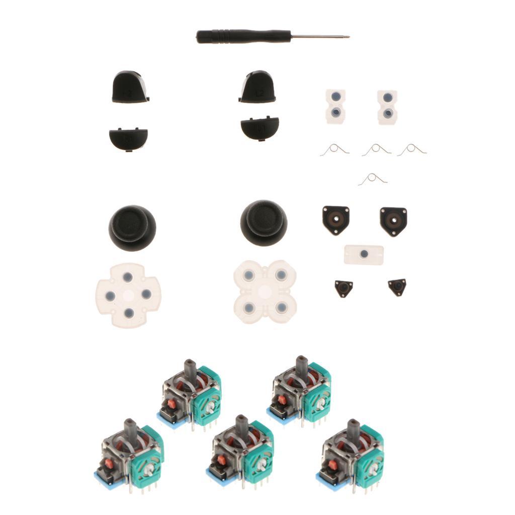 L1 R1 L2 R2 Trigger Spring Buttons +5 X 3D Joystick Rocker for Sony PS4