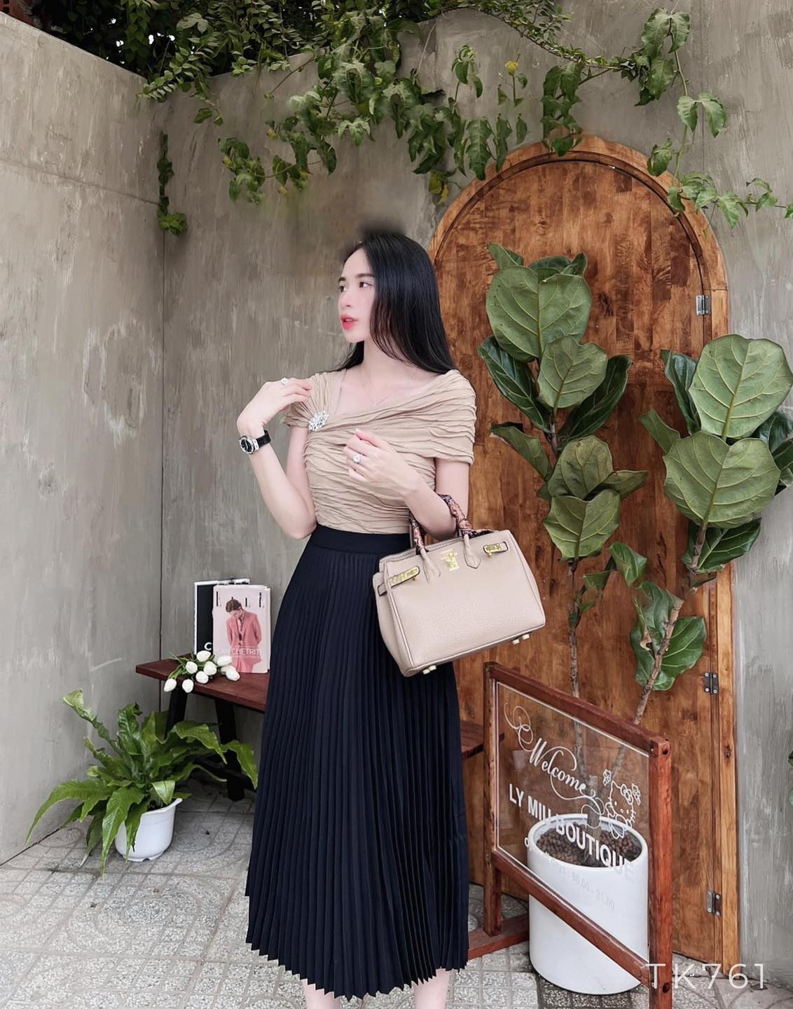 [CÓ 3 MÀU] Áo thun gợn sóng lệch vai