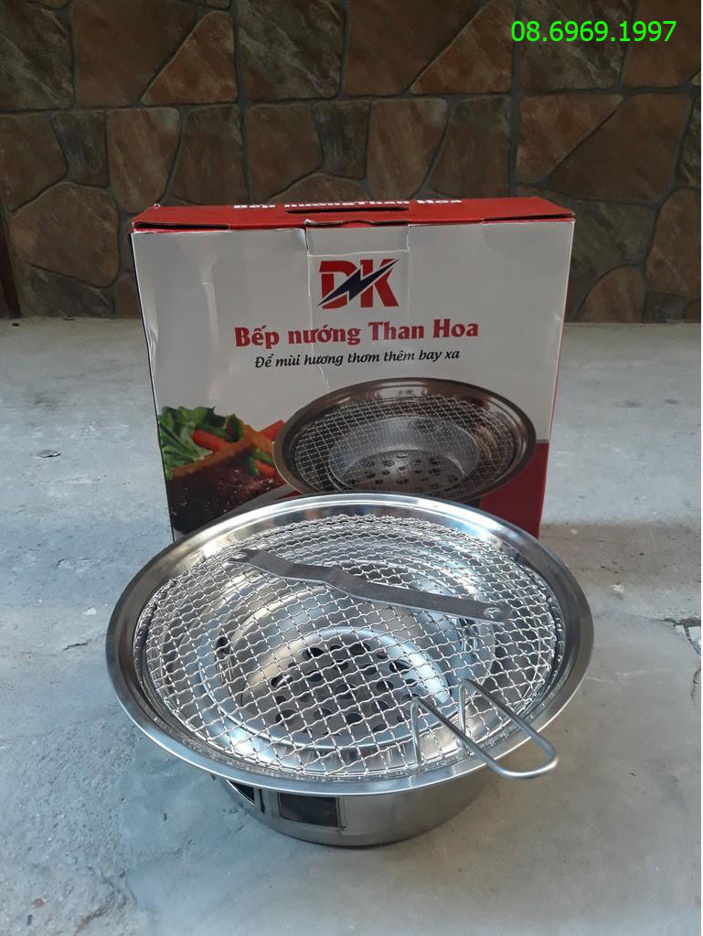 Bếp nướng than hoa âm bàn, bếp nướng than hoa inox