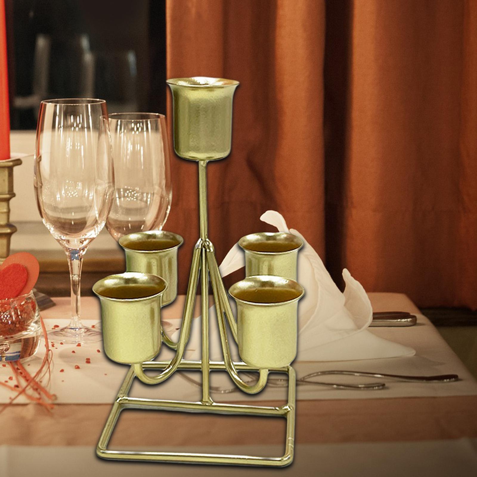 Candlestick for Taper Candles, Metal Candle Holder Romantic Candelabra Stand for Wedding, Birthday, Dinner Decorative