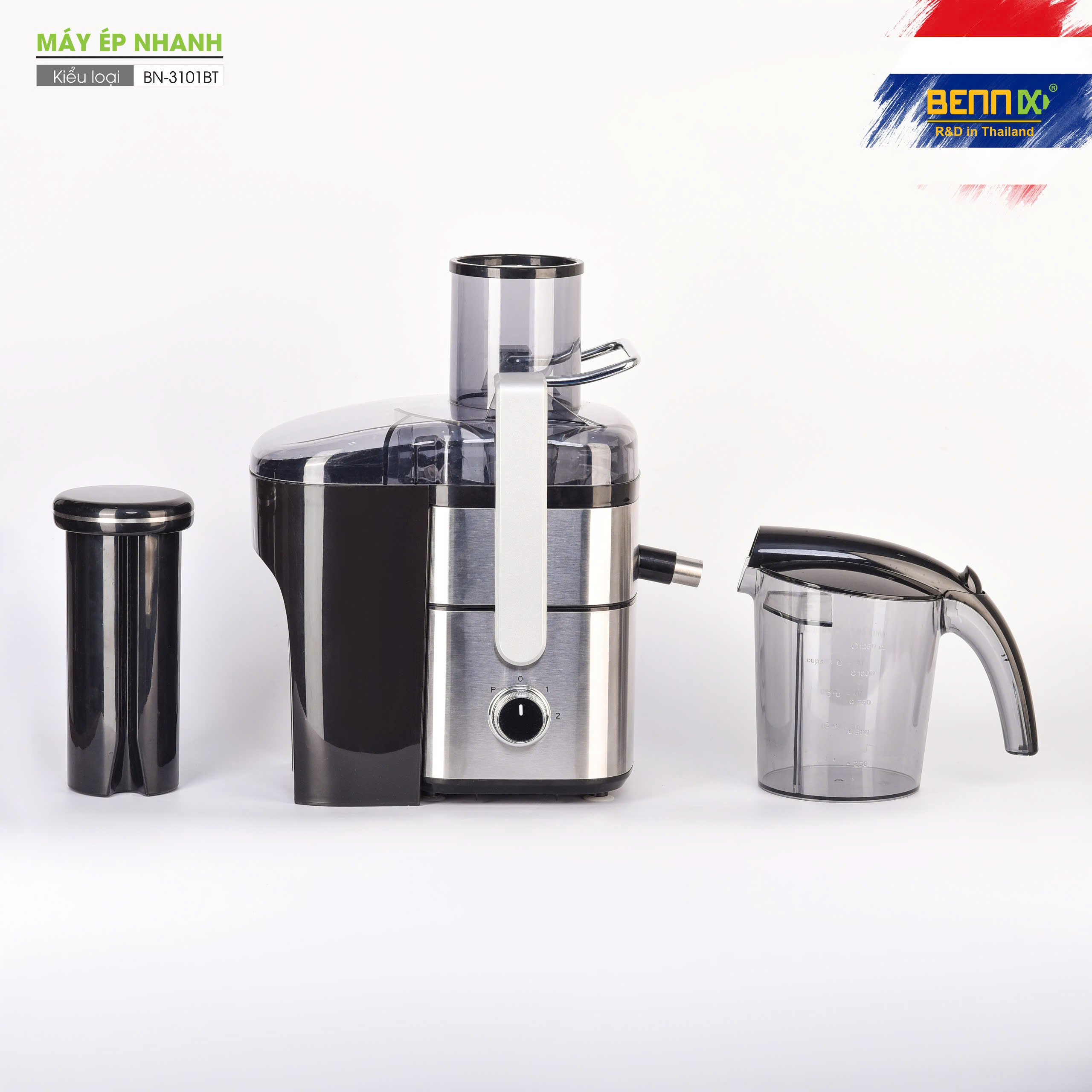 Máy Ép Trái Cây Nhanh Bennix BN- 3101BT Bảo Hành 2 Năm Máy Ép Hoa Quả Công Nghiệp Công Suất 1000W- Hàng Chính Hãng