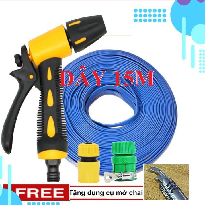 Bộ dây vòi xịt ️bơm nước phun sương️ , tăng áp 3 lần, loại 15m 206319 cút sập+ mở chai