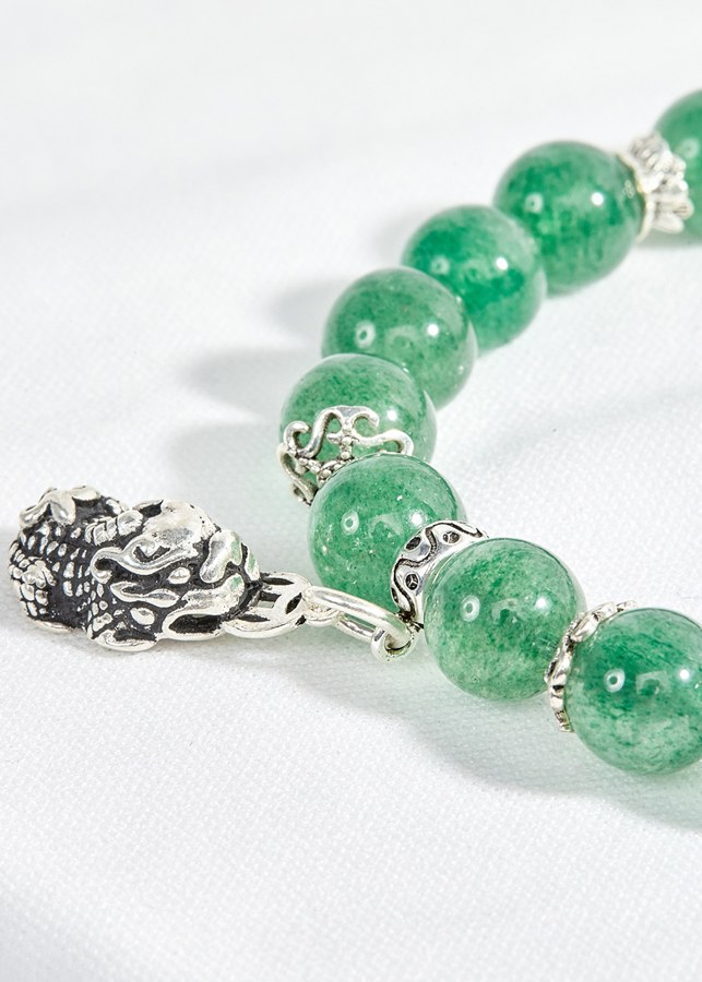 Vòng tay thạch anh xanh phối charm Tỳ Hưu Ngọc Quý Gemstones