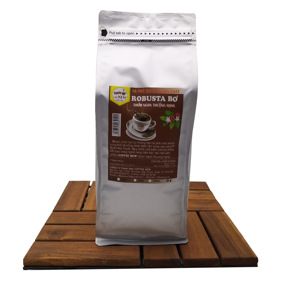 Cà Phê ROBUSTA BƠ -  (Gói 1000gr) - Dạng Hạt Pha Máy Hoặc Pha Phin - Coffee New