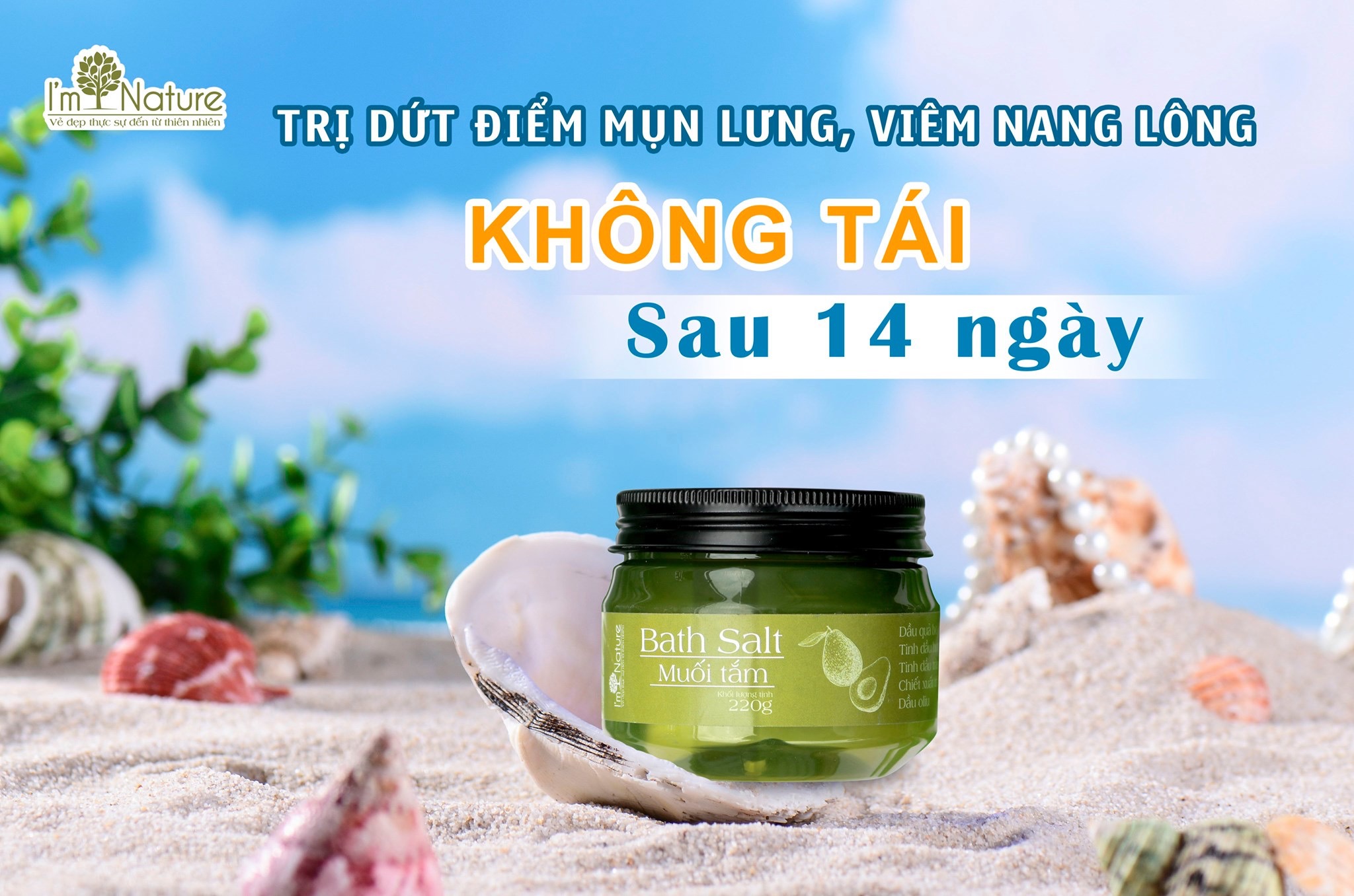 Muối tắm thảo mộc I’M NATURE 220g