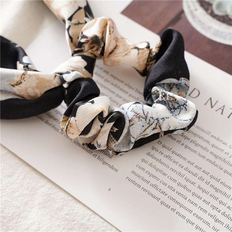 Cột Tóc Nơ Scrunchies Thắt Nút Hoa Tam Tam Giác Chất Liệu Voan Mềm Mại Thanh Lịch HOT TREND  - Mã DT012